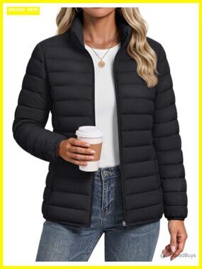 Women's Quilted Lightweight Puffer Jacket Windproof Rainproof